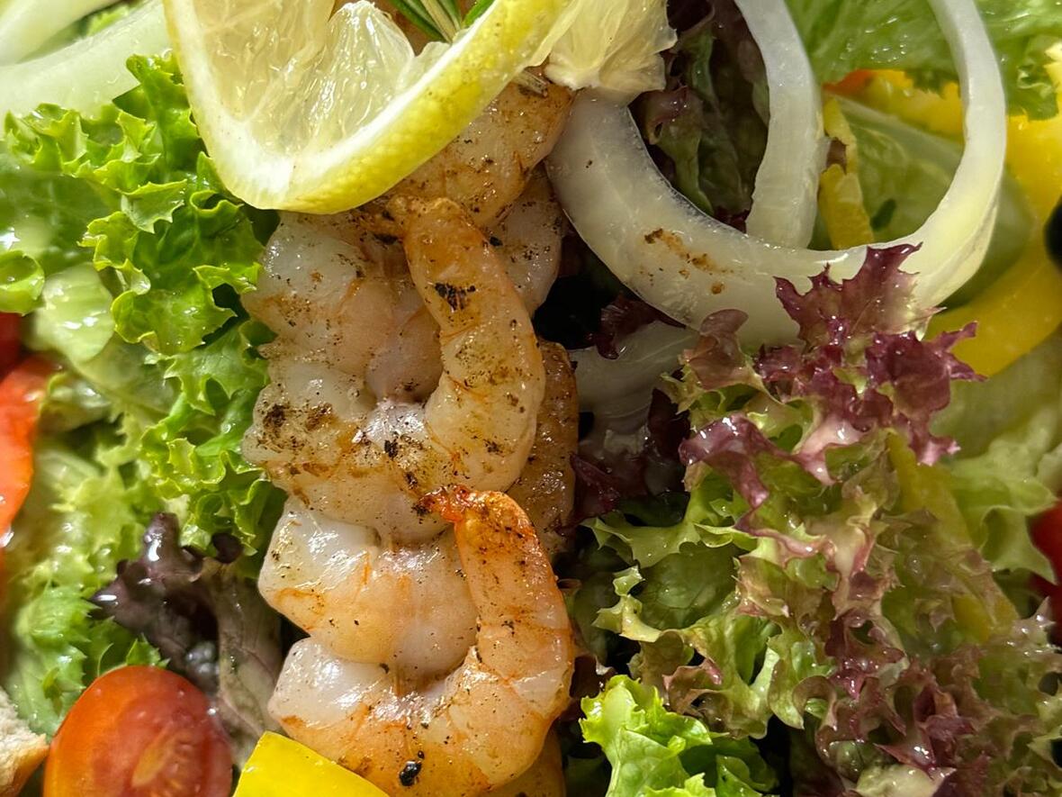 Salat mit Schrimps